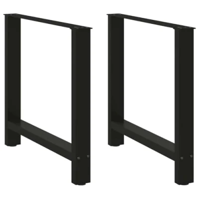 Afbeelding van vidaXL Salontafelpoten 2 st 70x(72 73) cm staal zwart