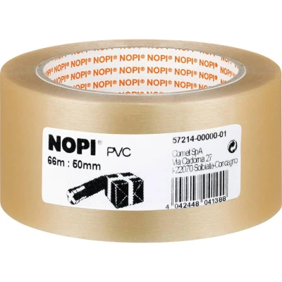 Afbeelding van Nopi PVC 57214 00000 01 Pakband Transparant (l x b) 66 m 50 mm 1 stuk(s)