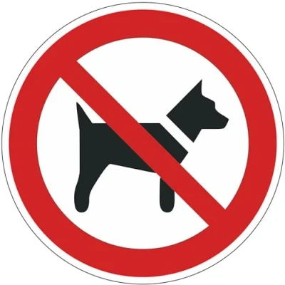 Afbeelding van Sticker verboden voor honden 10 cm I Verbodssticker &quot;P021: om te besturen&quot; DIN EN ISO 7010 Opmerking Waarschuwing hin_137