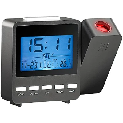 Afbeelding van PEARL wekker: DAC 662.Beam Draadloze Projectie Wekker met Temperatuurweergave (Wekkerradio Projectie)