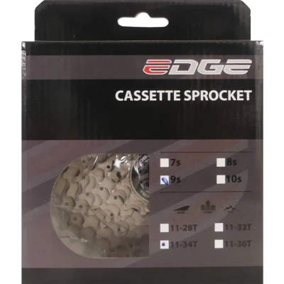 Afbeelding van Cassette 9 speed Edge CS M5009 11 34T zilver