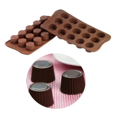 Afbeelding van Silikomart Siliconen Bonbonvorm Rond Praline (15x) Ø30 mm