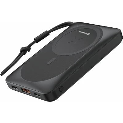 Afbeelding van Swissten Powerbank Geschikt voor Magsafe 10.000 mAh Draadloos opladen USB &amp; C iPhone 12/13/14/15 Zwart