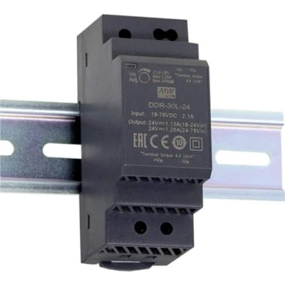 Afbeelding van Mean Well DDR 30L 24 DIN rail DC/DC converter V/DC 1.25 A 30 W Aantal uitgangen: 1 x Inhoud: stuk(s)