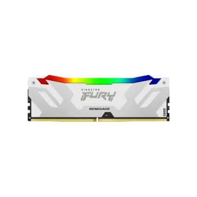Image de Kingston FURY Renegade RGB DDR5 module 16 Go DIMM 288 broches 3200 MHz / PC5 51200 CL32 1.4 V mémoire sans tampon on die ECC blanc et argent