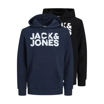 Image de Jack &amp; Jones Sweats Logo Hoodies (lot de 2) Homme