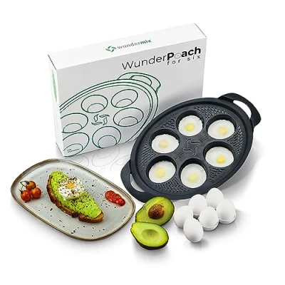 Afbeelding van Wundermix WunderPoach® voor zes Pocket inzetstuk Thermomix Gepocheerde eieren in TM Eierwarmer Accessoires Eierkoker 6