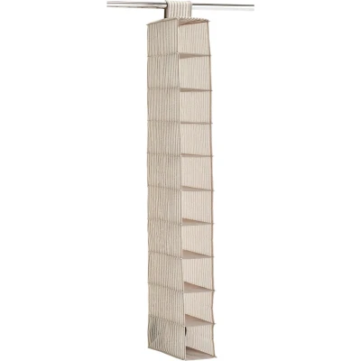 Afbeelding van Zeller kast organizer hangend 10 vakken 15 x 30 129 cm beige