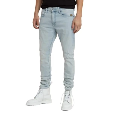 Image de G STAR Jean skinny Revend FWD pour homme, Bleu (Sun Faded Bluejay Destroyed D20071 d634 g315), 30W / 30L