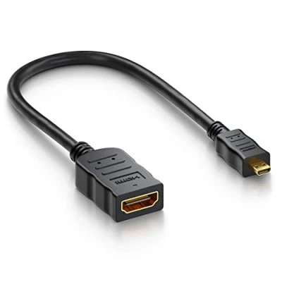 Afbeelding van deleyCON Adapterkabel Micro HDMI Help Poort stekker naar aansluiting Vergulde Contacten Audio Video Transmissie 4K UHD 2160p Full HD 1080p