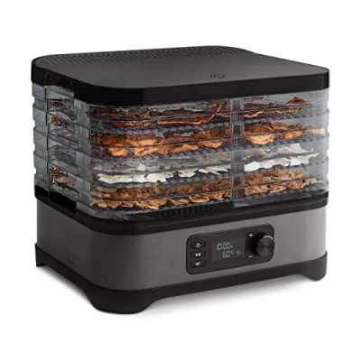 Afbeelding van Springlane Voedseldroger Dora 400 W Elektrische droogoven Dehydrator Antraciet