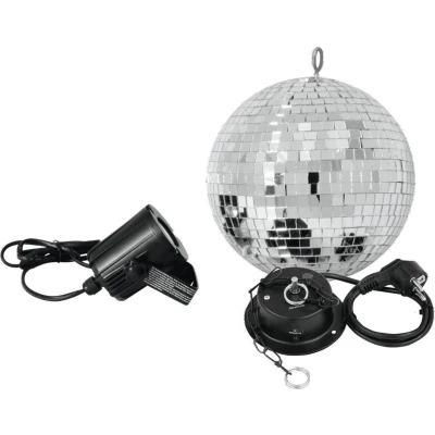 Afbeelding van Eurolite Discobal set met motor en led spot Spiegelbol Discobol 20cm