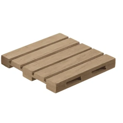 Afbeelding van 4x stuks houten pallet glazen onderzetters 10 x cm