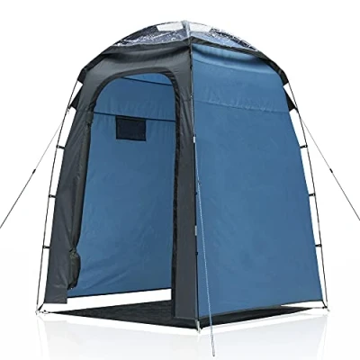 Afbeelding van yourgear Aquila Douchetent met verlichte koepel, garderobetent voethoogte, tuintent, aparte grondtent, 5000 mm, uv bescherming 50+