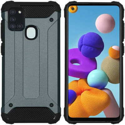 Afbeelding van imoshion Hoesje Geschikt voor Samsung Galaxy A21s Rugged Xtreme Backcover Donkerblauw