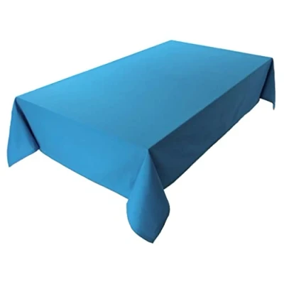 Afbeelding van Tafelkleed van hoogwaardige kwaliteit 100% katoen, Conceptcollectie, Kleur en maat naar keuze (tafelkleed 40 x cm, Hemelsblauw)