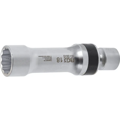 Afbeelding van BGS Bougie kniedopsleutel twaalfkant met borgveer 3/8&quot; 18 mm