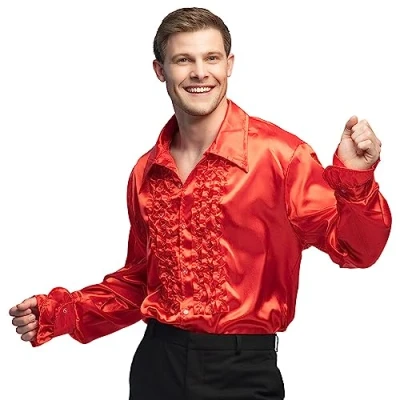 Afbeelding van Boland Party shirt rood (XL) Volwassenen Danser/danseres 80&#039;s &amp; 90&#039;s Disco