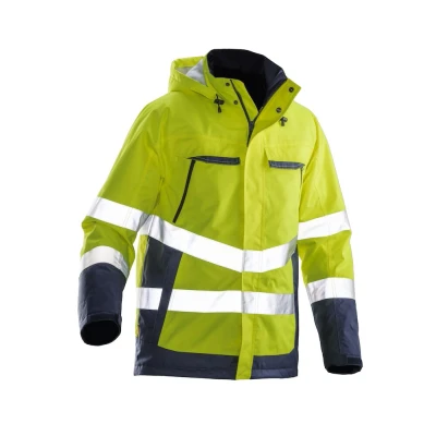 Afbeelding van Jobman 1383 Hi Vis Lined Jacket 65138362 Geel/Navy