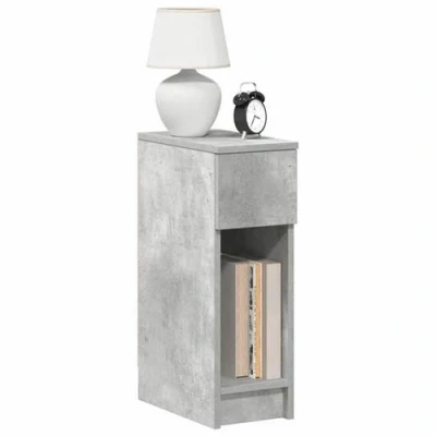 Image de vidaXL Table de chevet avec tiroir gris béton 20x36x60 cm858701