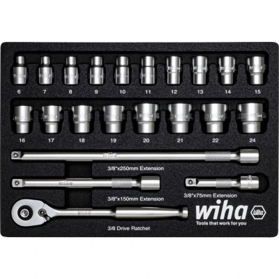 Afbeelding van Wiha 44708 Kniegewrichtsleutelinzetset 280 mm