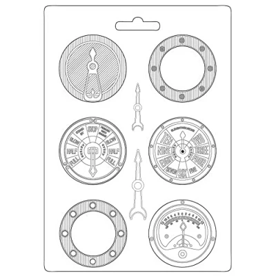 Afbeelding van Stamperia Soft Mould A4 Lady Vagabond Lifestyle Gauges (K3PTA4519) (DISCONTINUED)