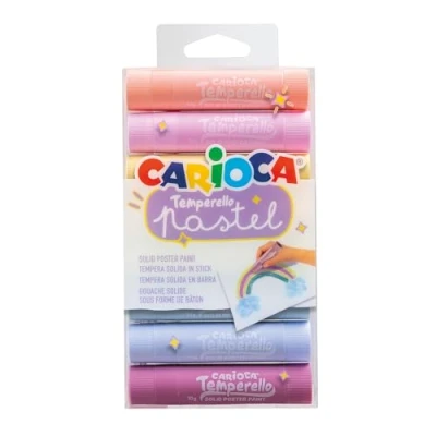 Afbeelding van carioca Verfstift temperello set a 8 pastelkleuren