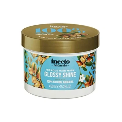 Afbeelding van Inecto Naturals Glossy Shine Miracle Argan Haarmasker, 450 ml