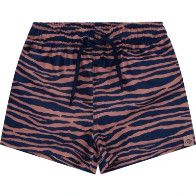 Afbeelding van Swim Essentials Zwemboxer/Zwembroek Jongens UV Zwemkleding Blauw/Oranje Zebra Maat 74/80