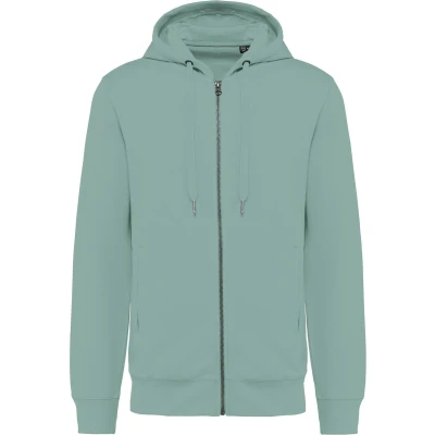 Afbeelding van Kariban Ecologische uniseks sweater met capuchon en rits K4008 Sage
