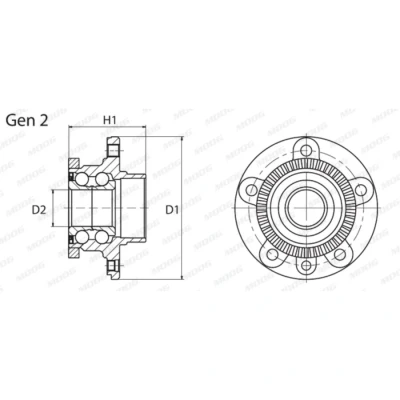 Image de Kit de roulement roue moog vo wb 11058