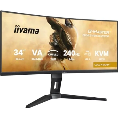 Image de Ecran PC Gaming Iiyama G Master™ GCB3486WQSCP B1 Gold Phoenix™ 34&quot; incurvé 240 Hz UWQHD