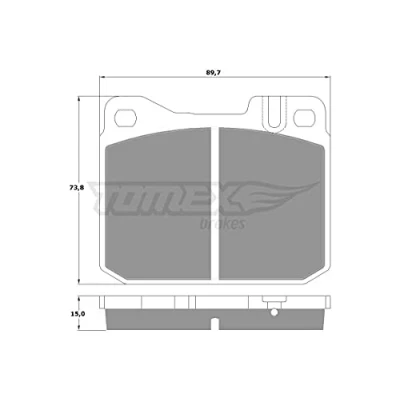 Afbeelding van TOMEX brakes TX 10 22 Remblokkenset Vooras Geschikt voor slijtage waarschuwingscontact MERCEDES BENZ: SL Convertible, W123 Saloon, Coupe