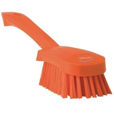 Image de VIKAN 41927 brosse à main, manche court, 270 mm, polyester, dur, orange 4192/7