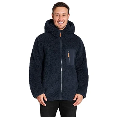 Afbeelding van CityComfort Fleece hoodie voor heren, fleecejack met ritssluiting, Navy Blauw