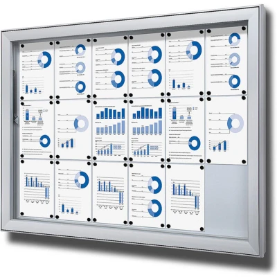 Afbeelding van Vergrendelbaar Notitiebord Outdoor Extra Diep SCL 18x A4 Syna SCL18XA4PH Horeca &amp; Professioneel