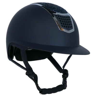 Afbeelding van HKM Cap Glamour Shield Donkerblauw/Zilver 56 58cm