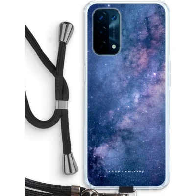 Afbeelding van Case Company® hoesje met Koord geschikt voor Oppo A93 5G Nebula Telefoonhoesje Zwart Bescherming aan alle Kanten en Over de Schermrand