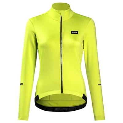 Afbeelding van Fietsshirt Gore Progress Thermo Dames maat Xxs Fluogeel
