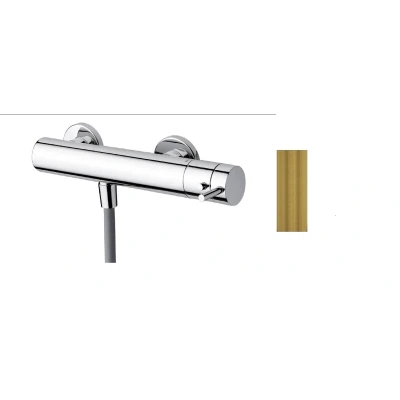 Afbeelding van Waterevolution Flow douchethermostaat met douchegarnituur Messing Natuur T140TLE