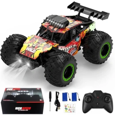 Afbeelding van Comius Sharp Monster Truck op afstand bestuurbare kinderauto met 20 km/u 2 koplampen en batterijen, 2,4 GHz offroad auto voor kinderen van 6 12 jaar