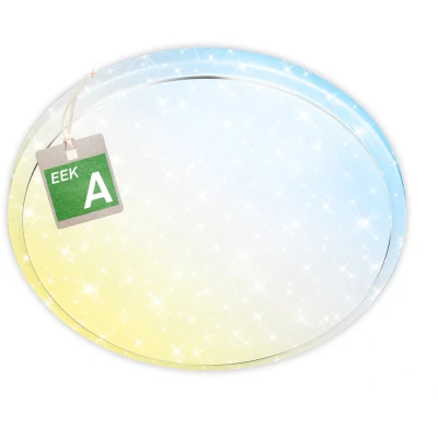 Afbeelding van LED plafondlamp Star, wit, sterrendecor, CCT, dimbaar