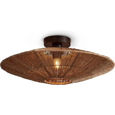 Afbeelding van GOOD&amp;MOJO Plafonniere Iguazu Jute Ø55cm Bruin