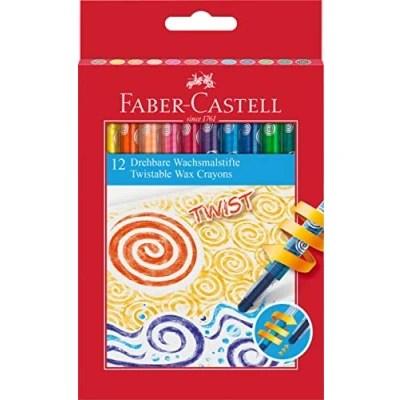 Afbeelding van Waskrijt Faber Castell draaibaar 12 stuks