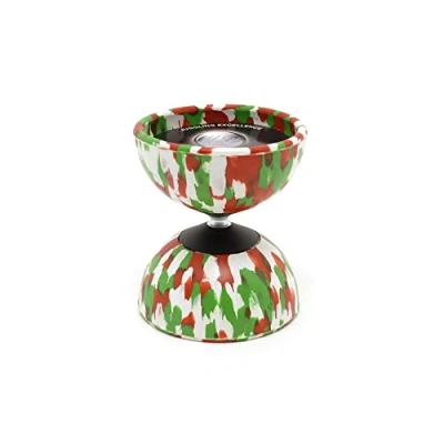 Afbeelding van Mister Babache wit/rood/groen Diabolo enkele harlekijn medium, JDAM_Gwit
