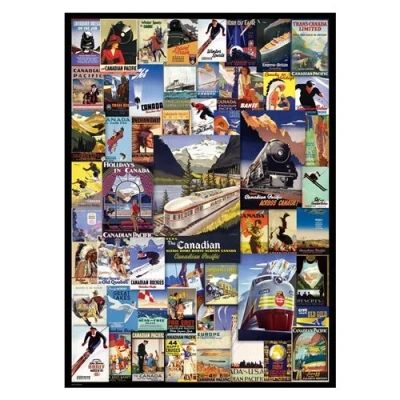 Image de Puzzle Eurographics Chemin de fer Canadien Pacifique Affiche vintage, 1000 pièces