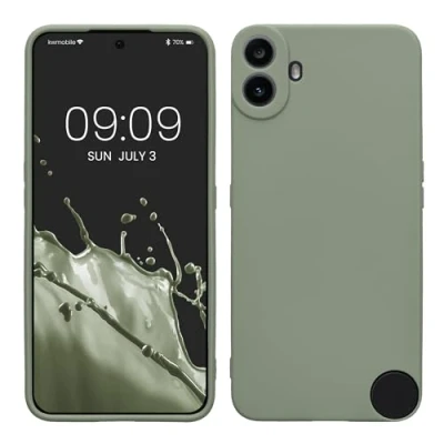 Afbeelding van kwmobile telefoonhoesje geschikt voor CMF Phone 1 Hoesje smartphone Precisie camera uitsnede In grijsgroen