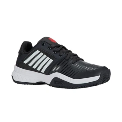 Afbeelding van K SWISS Court Express HB Tennisschoenen voor kleibanen, Heren, Maat: 44, Stretch limo/white/highred Leer/ synthetisch