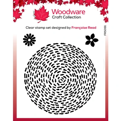 Afbeelding van Woodware Clear singels stamp Stitched circle 10,16x10,16cm