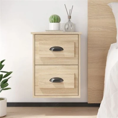 Afbeelding van Nachtkastjes 2 st wandgemonteerd 41,5x36x53 cm sonoma eiken